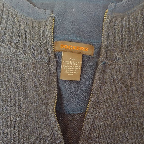 Dockers Men's Quarter-Zip Pullover, Blue-ish Gray, Small - Picture 3 of 7